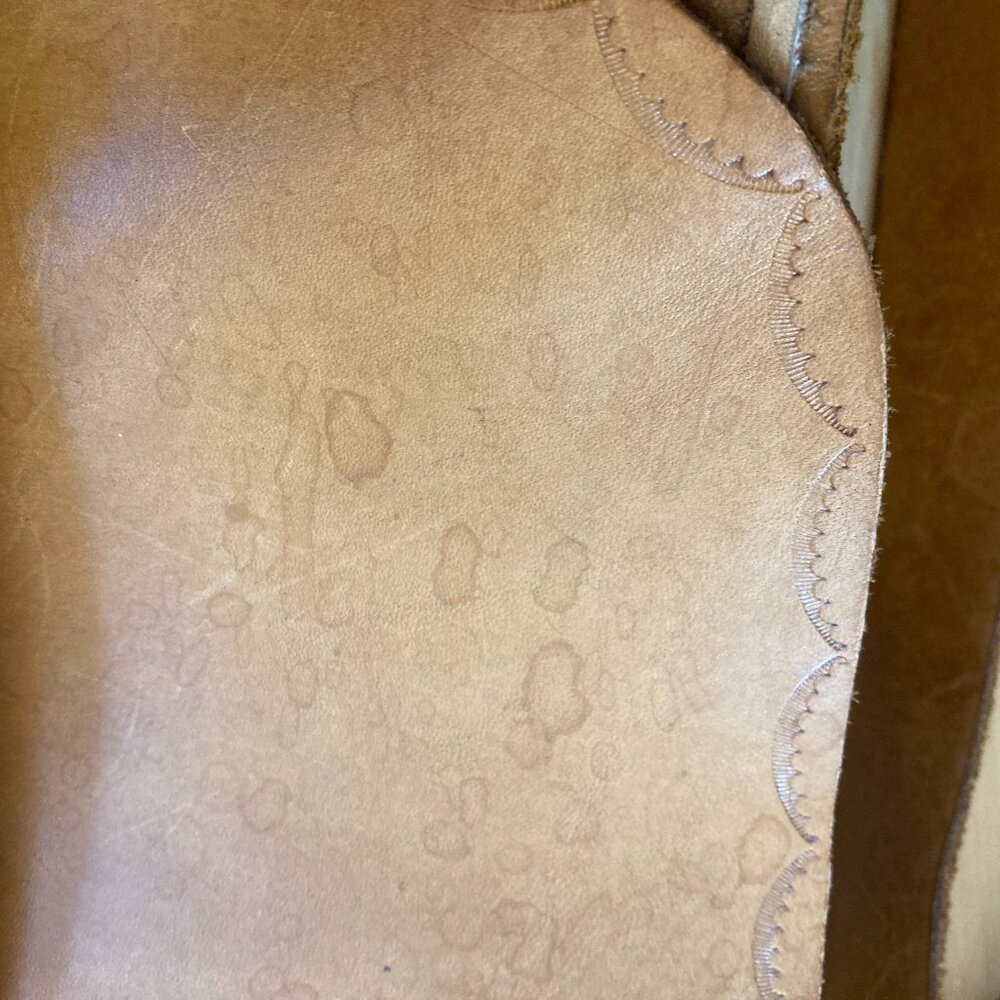 "The little prince" student tan  leather school bag handmade - Picture 7 of 16